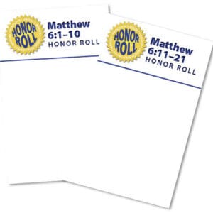Honor Rolls in color: Matthew 6:1-21  (2 parts)